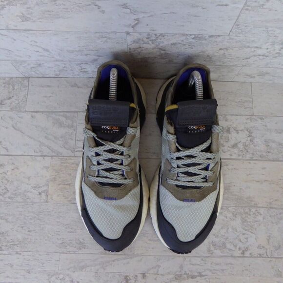 Adidas Nite Jogger Shoes Mens Size 6 Gray Black Athletic Running Sneakers - Picture 10 of 12